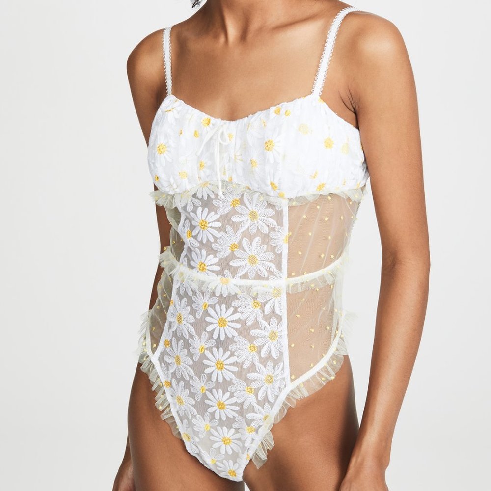 NWT For Love & Lemons Sugar Plum SAMPLE Bodysuit